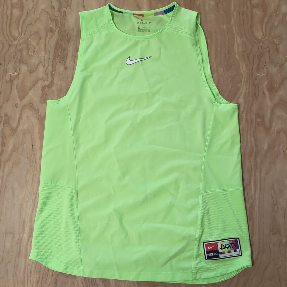 Nike FC Dri-Fit Joga Bonito TV Soccer Tank Top Adult M Lime Glow CZ1017-345